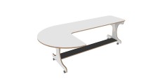 J-tafel 225 cm wit Tangara Groothandel voor de Kinderopvang Kinderdagverblijfinrichting